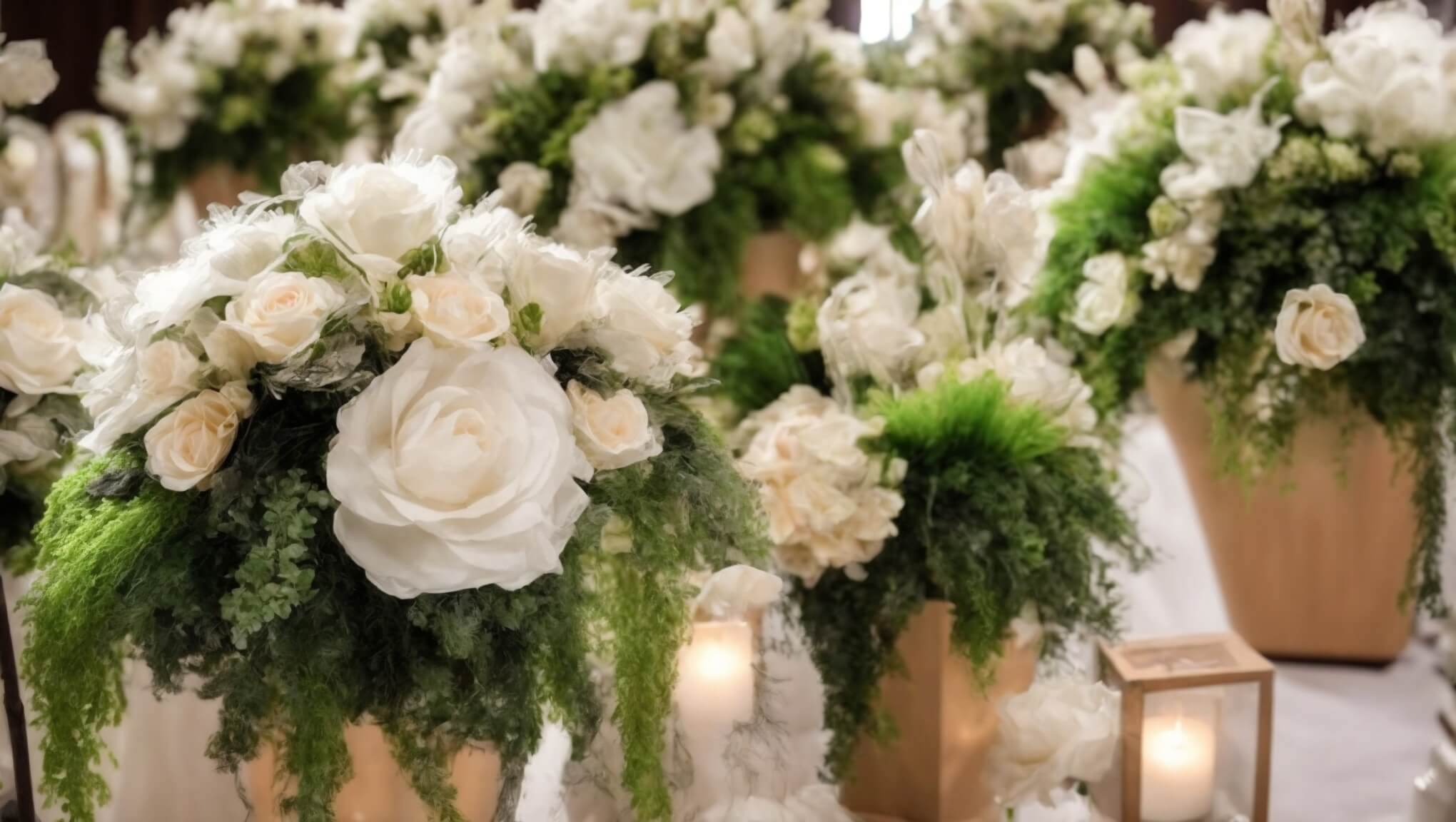 Как украсить свадьбу искусственными цветами